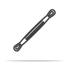 Double ended ribbon tool icon transparent vector isolated