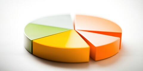 Obraz premium A colorful pie chart representing data distribution in segments.