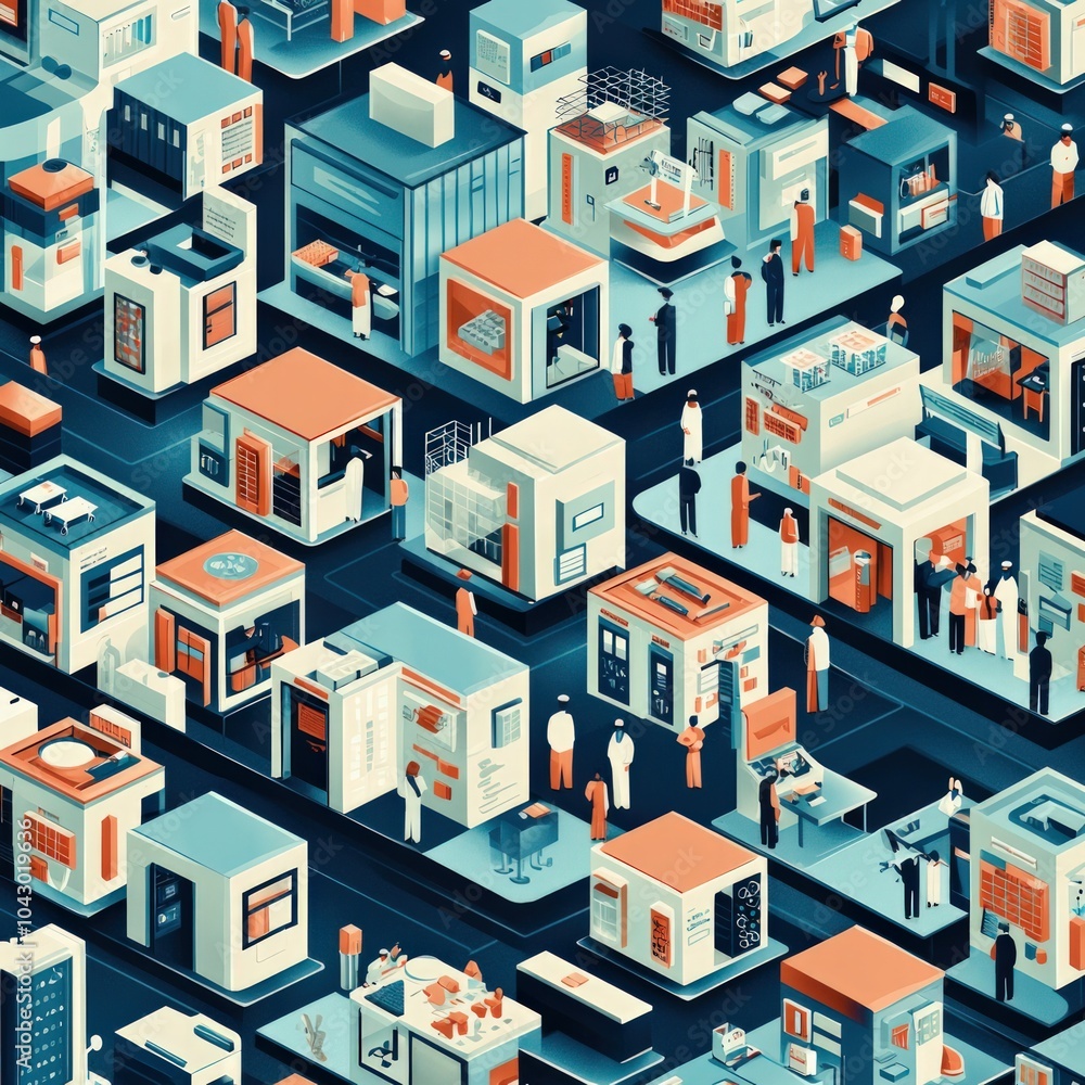 Poster exploring urban dynamics a visual representation of modern city life and interaction