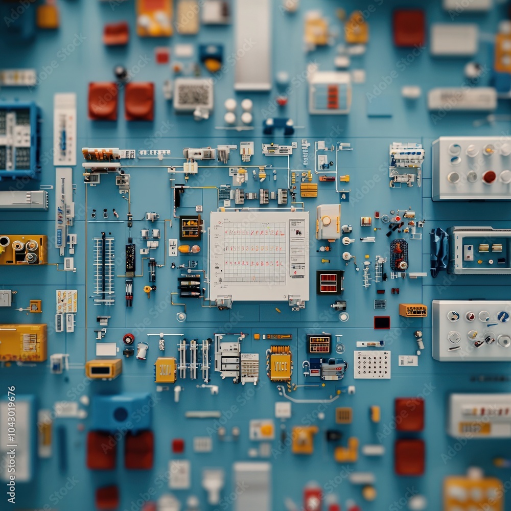 Poster exploring the intricate design and functionality of electronic circuit boards in modern technology