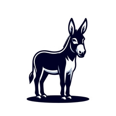 cute adorable donkey isolated vector illustration