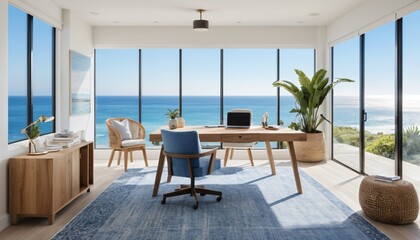 Ocean view home office