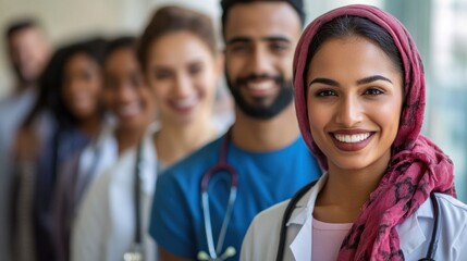 Fototapeta premium Community medicine, focusing on healthcare practices aimed at improving the health and well-being of entire communities