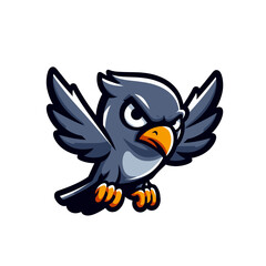 Fototapeta premium Cool pigeon character, Modern sports logo mascot