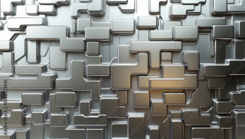 Leinwandbilder abstract metallic background with a pattern of overlapping rectangular shapes.