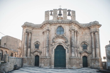 Obraz premium old town church in Sicily