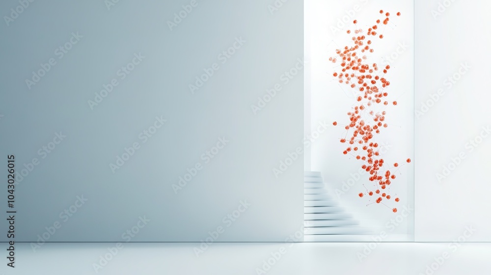 Poster abstract genetic mapping concept with modern display