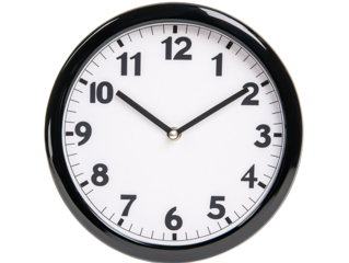 a black and white clock