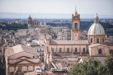 Naklejka premium view of the city of Caltagirone in Sicily