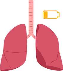 Lung disease. Respiratory disease illustration.