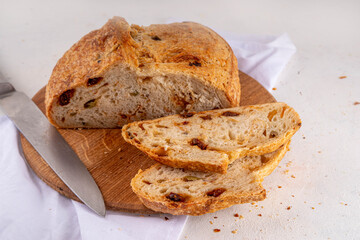 Homemade freshly baked sourdough bread