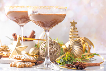 Christmas Gingerbread martini cocktail