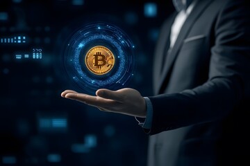 Women in Business, Bitcoin: A smiling businesswoman explores digital currency opportunities. Perfect image for illustrating the intersection of Bitcoin, women in leadership, and the future of finance.