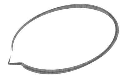 手描き風の黒い吹き出しイラスト - シンプルで柔らかいコミックスタイル