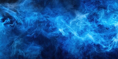 Obraz premium Blue Smoke Texture on Dark Background