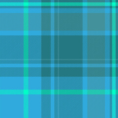 Trend check background textile, jacket plaid texture seamless. Poster vector fabric pattern tartan in cyan and bright colors.