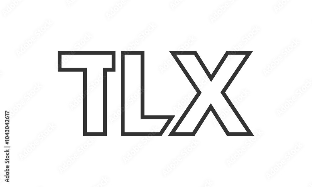 Fototapete TLX logo design template with strong and modern bold text. Initial based vector logotype featuring simple and minimal typography. Trendy company identity.