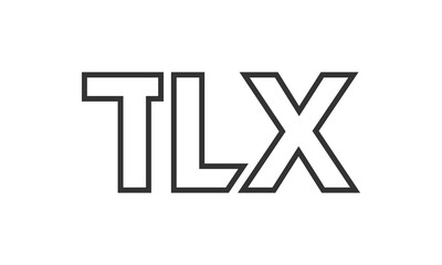 TLX logo design template with strong and modern bold text. Initial based vector logotype featuring simple and minimal typography. Trendy company identity.