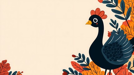 Obraz premium Colorful Turkey Trot Race Bib Design for Festive Event