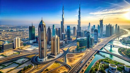 Futuristic cityscape of Dubai