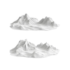 Abstract White Mountain Range Landscape