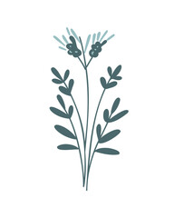 Cute cartoon wheat stalk with soft lines and simple details, vector illustration in children's style for nature-themed projects