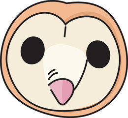 Vector illustration of a cartoon owl face.