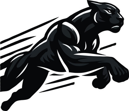 Black phanter logo design, Tiger Logo vector design