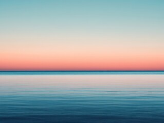 Fototapeta premium Serene Sky Fading from Blue to Teal at Dusk