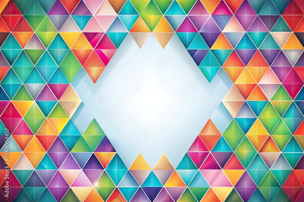Poster Geometric abstract background with leading lines created through triangular shapes