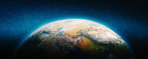 Obraz premium Planet Earth - Asia from space