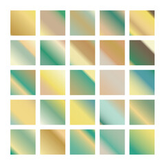 Fototapeta premium Mobile screen lock display collection of colorful backgrounds in trendy neon colors. Modern screen vector design for mobile app. Soft color abstract pastel holographic gradients. Swatches for design