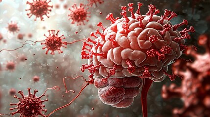 Brain and Neuron Infection Visualization