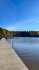 Obraz premium lago con pasarela 