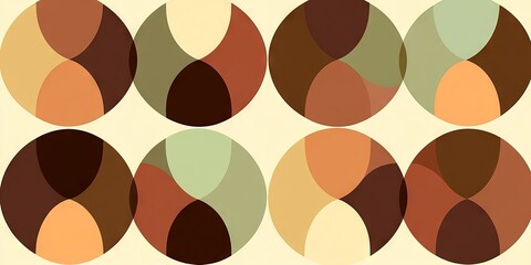 Abstract Geometric Pattern in Earthy Tones.