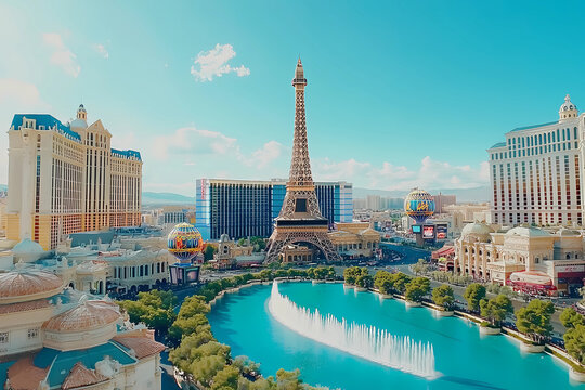Las Vegas travel destination. Tour tourism exploring.