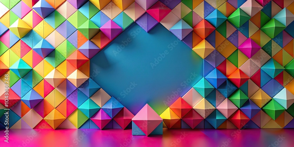 Poster geometrical abstract background with colorful aerial view