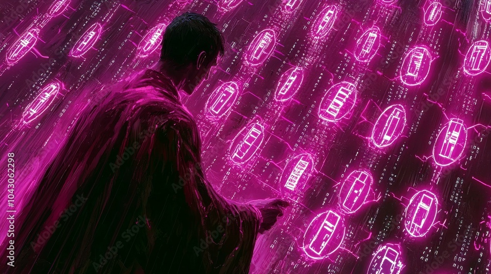 Aufkleber digital encryption burst in cyber environment