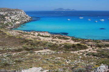 view of the coast of island of Favignana in Sicily