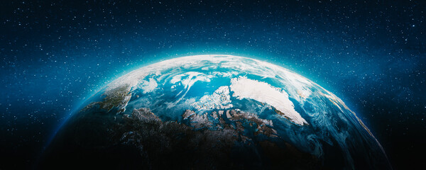 Planet Earth Arctic from space