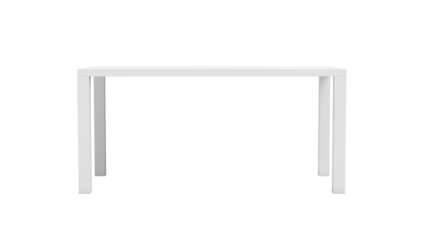 White table. Isolated. 3d illustration. 
