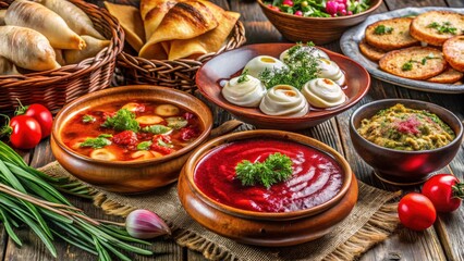 Russian Currency and Food: Exploring Finance, Investment, and Savings with Cash, Rubles, and Delicious Dishes for a Unique Culinary Experience