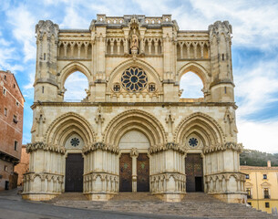 Obraz premium Facade of the Cathedral, Cuenca, Castilla-La Mancha, Spain