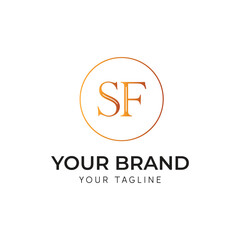 Fototapeta premium Professional letter SF Business Logo