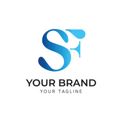 Fototapeta premium Professional letter SF Business Logo