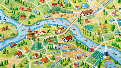 Obraz premium map of the city