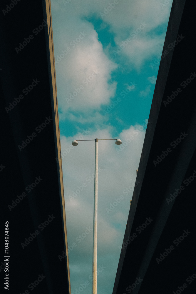 Wall mural streetlamp sky