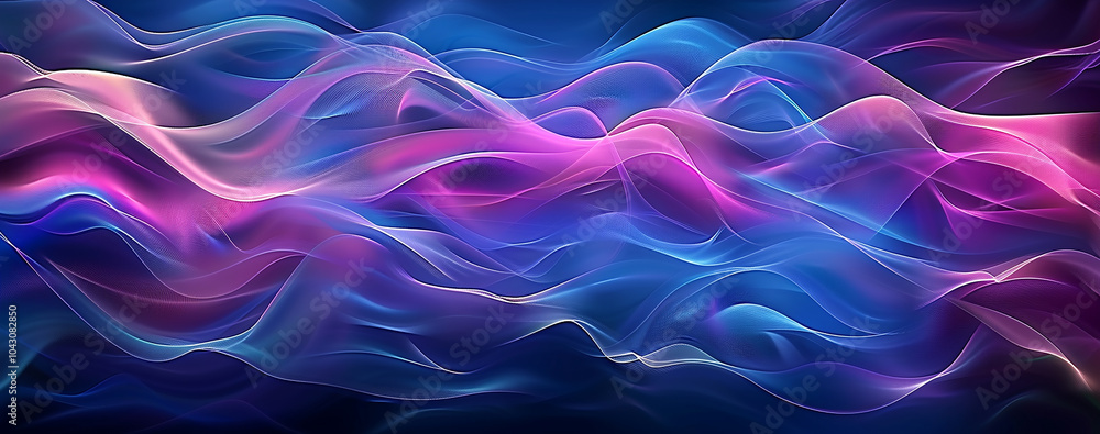 Poster abstract background with colorful curves and waves