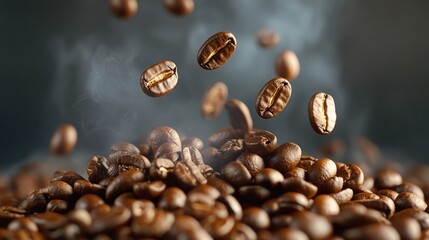 Fototapeta premium Roasted Coffee Beans in Traditional Style