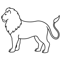 Fototapeta premium Lion Hand-Drawn Illustration Design.